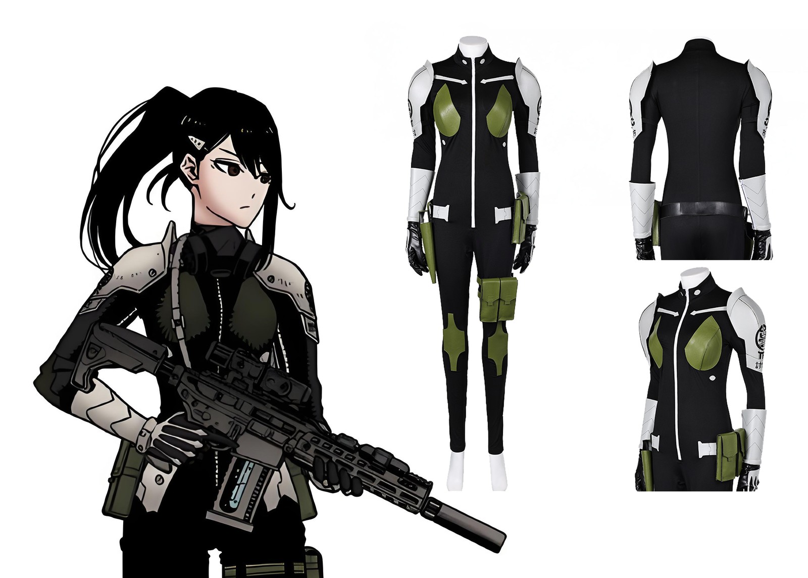 kaiju No.8: Ashiro Mina Cosplay Disfraz Juego de rol Mono Guantes Trajes completos