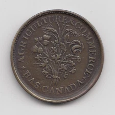 Lower Canada Belleville Imitation Un Sou Pre-Confederation Token LC-24A1