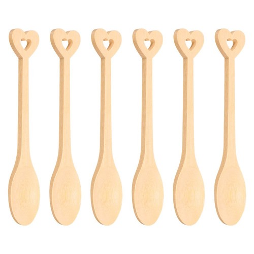 Lot de 6 Très Jolies Anciennes Cuillères en Laiton Style Bambou