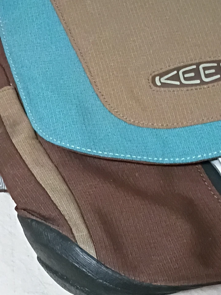 Bandolera Keen de lona marrón azul Foto 3 de 4