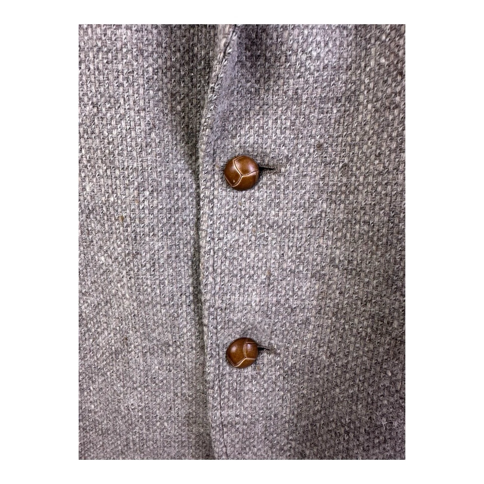 Pendleton Blazer Coat Men's 46L Elbow Patch Brown Black Virgin Wool Jacket Suit - Image 4 of 4