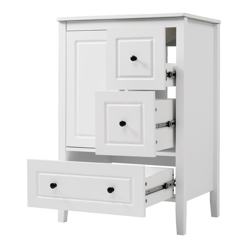 Bathroom Vanity w/Ceramic Sink Freestanding Storage Cabinet w/Soft-closing Door - Picture 11 of 48