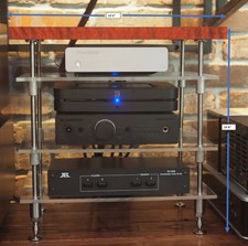 Maple Figured Top Small Component Stereo Rack