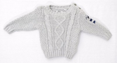 Pull bébé IKKS KIDS torsades gris taille mois XC1802124
