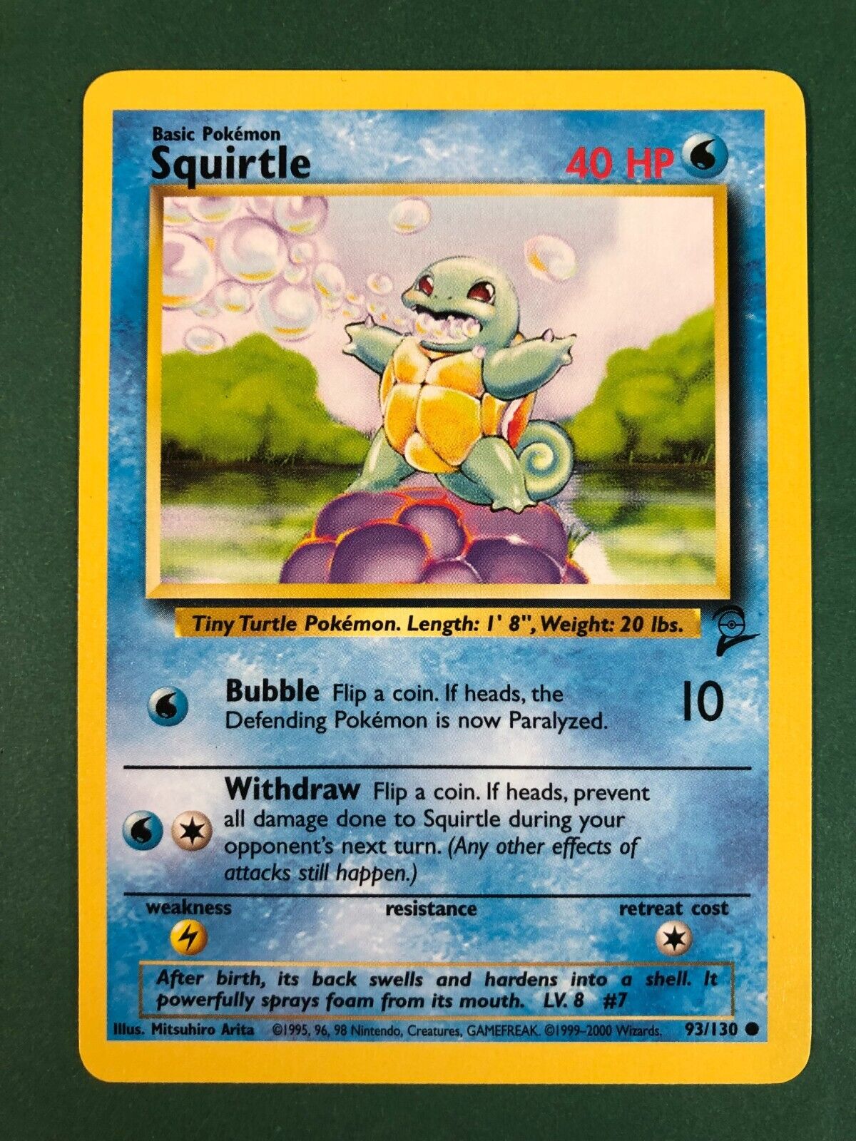 Squirtle - 93/130 - Common - Unlimited Edition - Pokemon Singles » 1st  Generation Sets (WotC) » Base Set 2 - The Deck Box