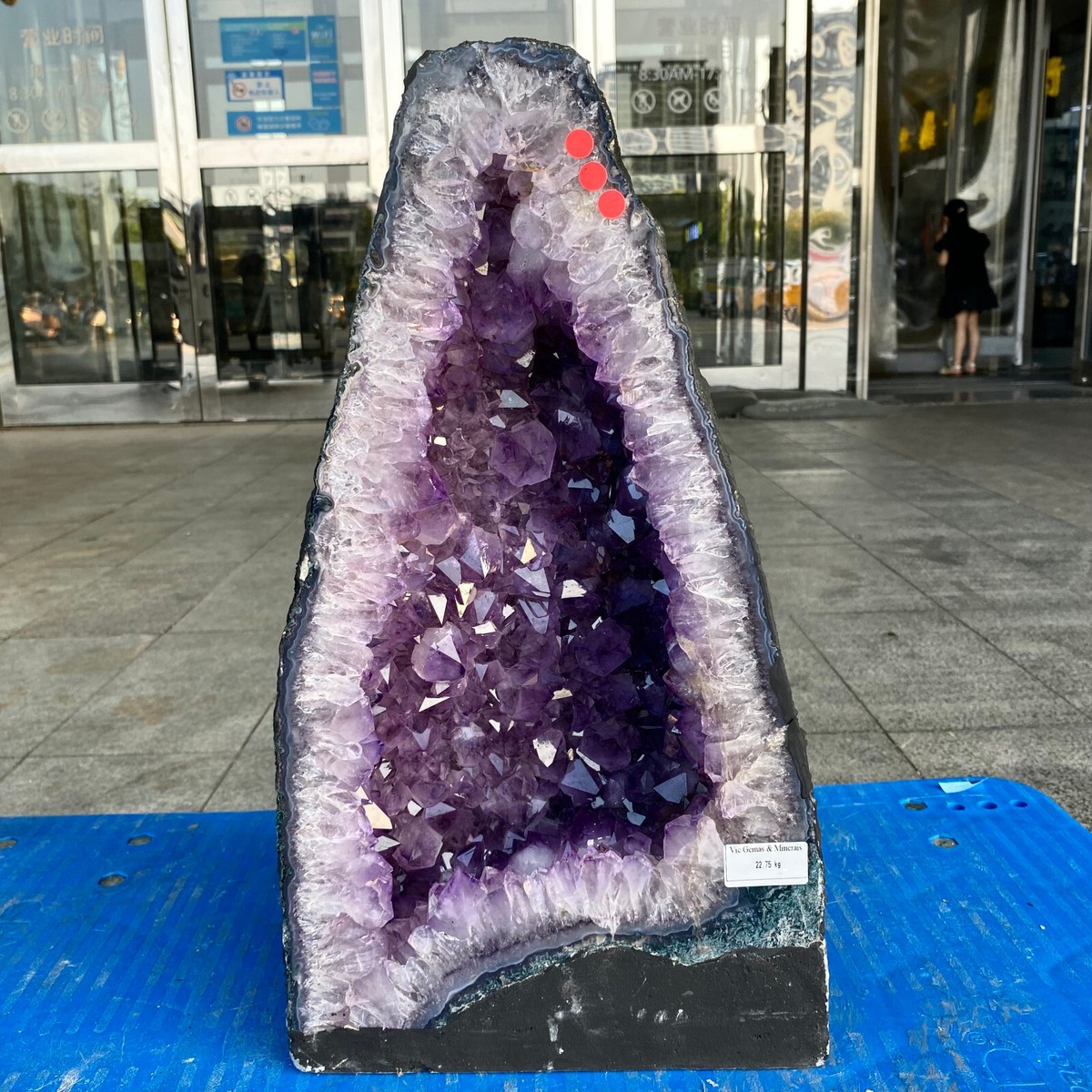 22.7KG Natural Amethyst Geode Quartz Crystal Cluster Cathedral 
