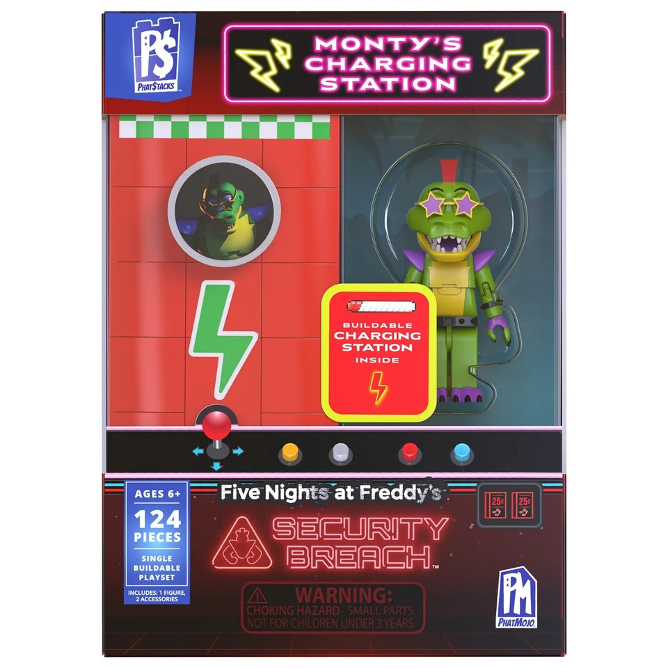 Five Nights At Freddy's CHARGING STATION Security Breach Buildable Set ...