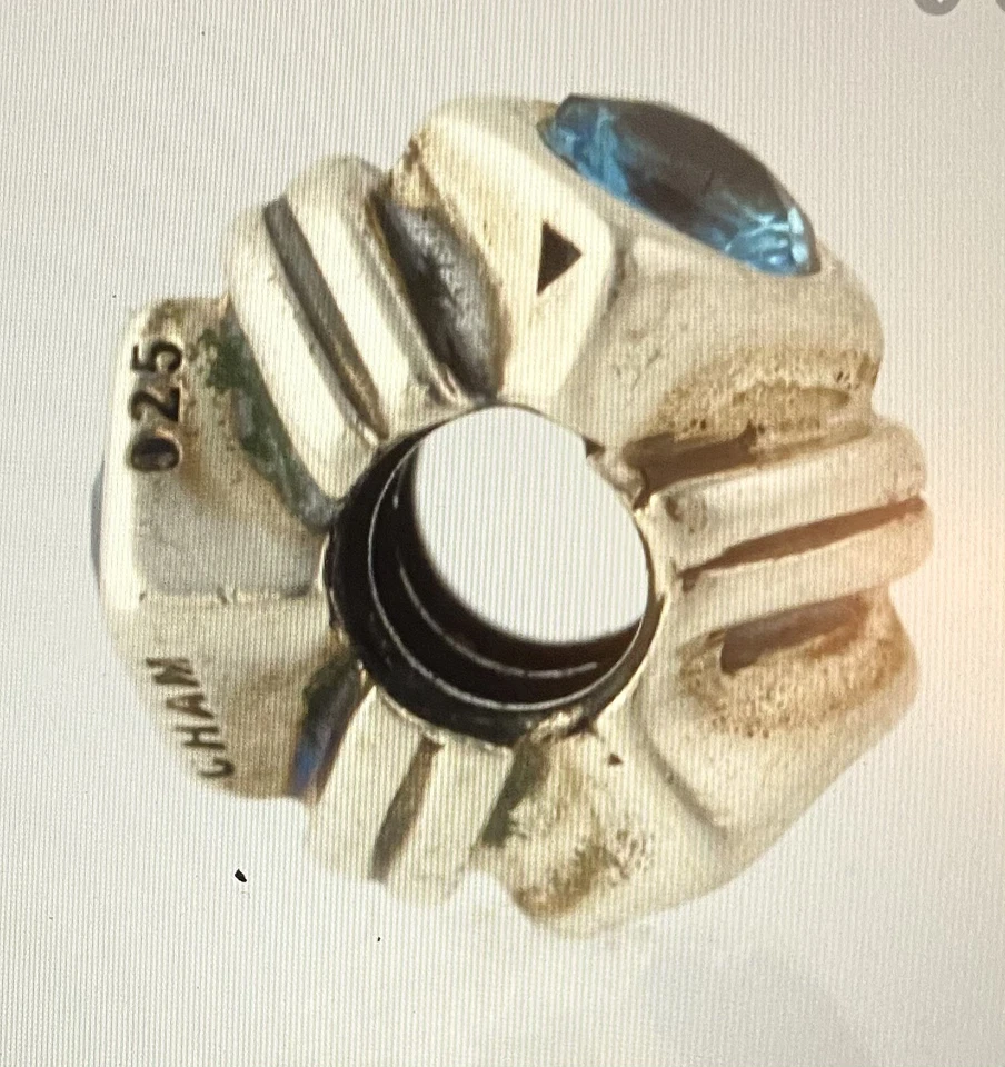 Cuentas Chamilia en forma de diamante Aqua Cz Jb-5a, plata de ley, nuevas Foto 2 de 2