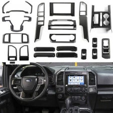 For Ford F-150 2015-20 Carbon Fiber 24x Interior Accessories Trim Full Kit Decor