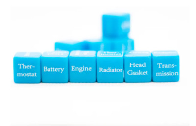 10-Pack (Blue) Mechanics Dice | Printed d6 Dice Diagnostic Funny