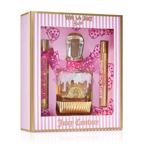 JUICY COUTURE VIVA LA JUICY SUCRE EDP Spray 3 Piece Gift Set-Open Box-
