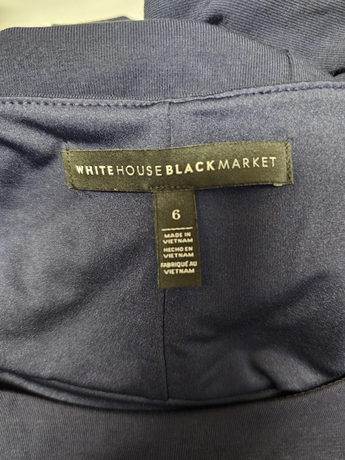 VETEMENTS Abito donna White Ho Black Market manica lunga foderato blu navy taglia 6 us intime ottimeioni