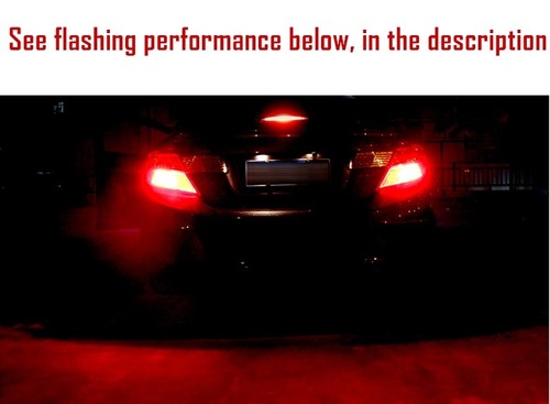 Alla Lighting 7443 LED Strobe Flashing Blinking Brake Tail Light,Parking Bulb,2x - Picture 2 of 9