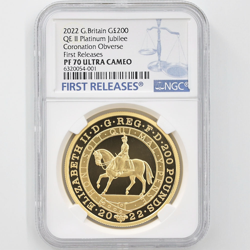 2022 プラチナジュビリー即位70周年 1ポンド銀貨 NGC PF70UC② 2022 Great Britain QE II 70th Anniv. Platinum Jubilee Gold