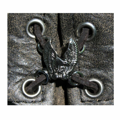 Biker Schnürung Flying Eagle Adler Westen Jacken Stiefel Lace Up Pin Anhänger