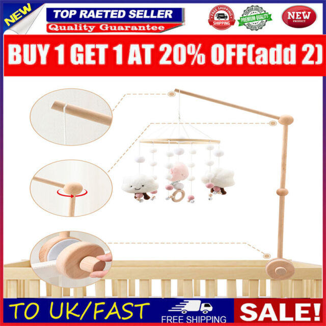 Baby Crib Mobile Bracket Set Infant Hanging Bed Cot Holder Toys Bell DIY; Z1C0LI