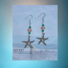 DIY Earring KIT Starfish Crystal Earring Jewelry Making with photo instructions