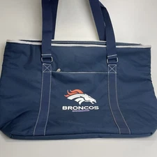Denver Broncos Picnic Time 22x16 Insulated Cooler Bag And Front Pocket