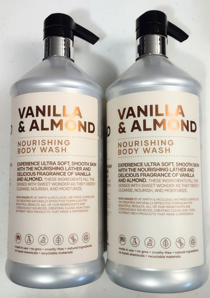 2 PACK Smith & McCloud Vanilla Almond Nourishing Body Wash Ultra  