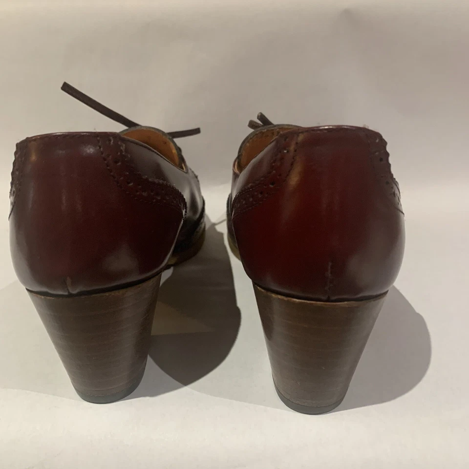 Oxford de cuero vintage años 70 80 Etienne Aigner sangre de buey - stock muerto  Foto 2 de 4