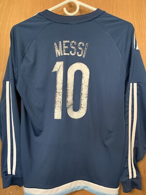 あ*ん様 Argentina Messi 10 長袖 ユニフォーム Messi #10 Long Sleeve Jersey Argentina Vintage Euro Size 28 Men's
