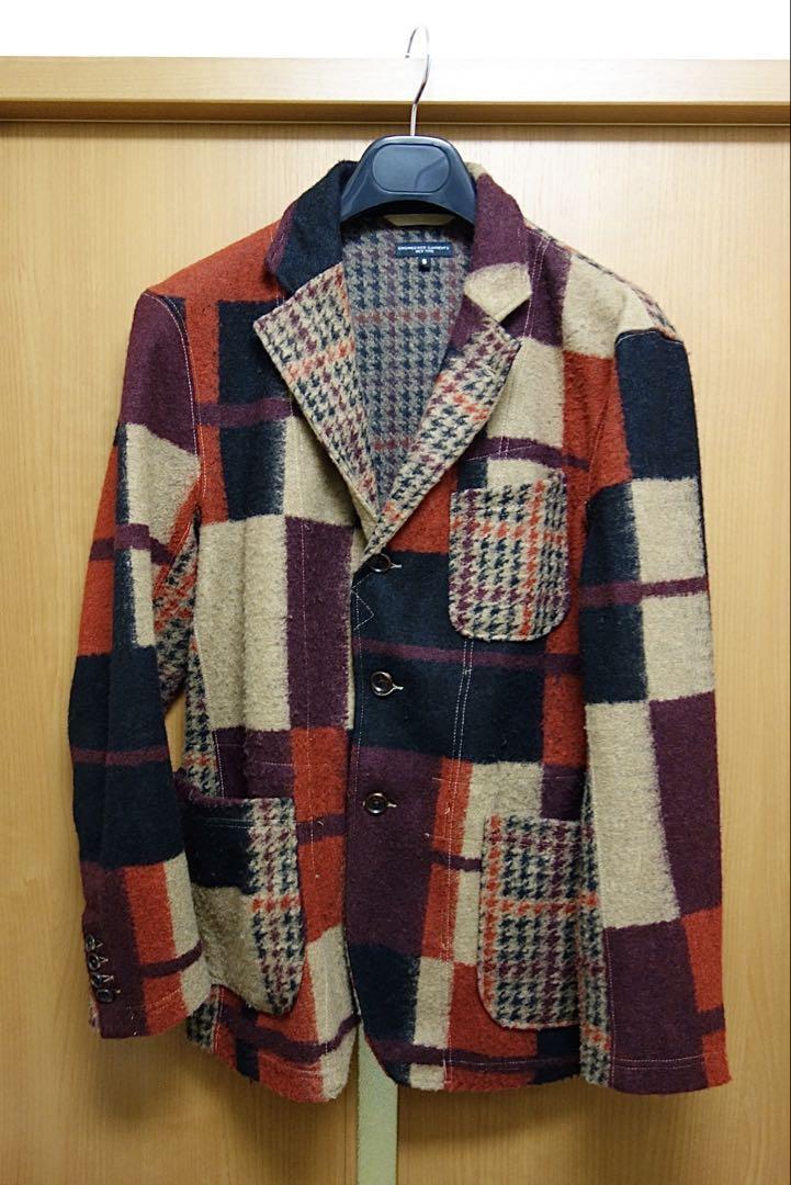 engineered garments 18aw knit jacket gun club check S size engineered garments 18aw knit jacket gun club check S size