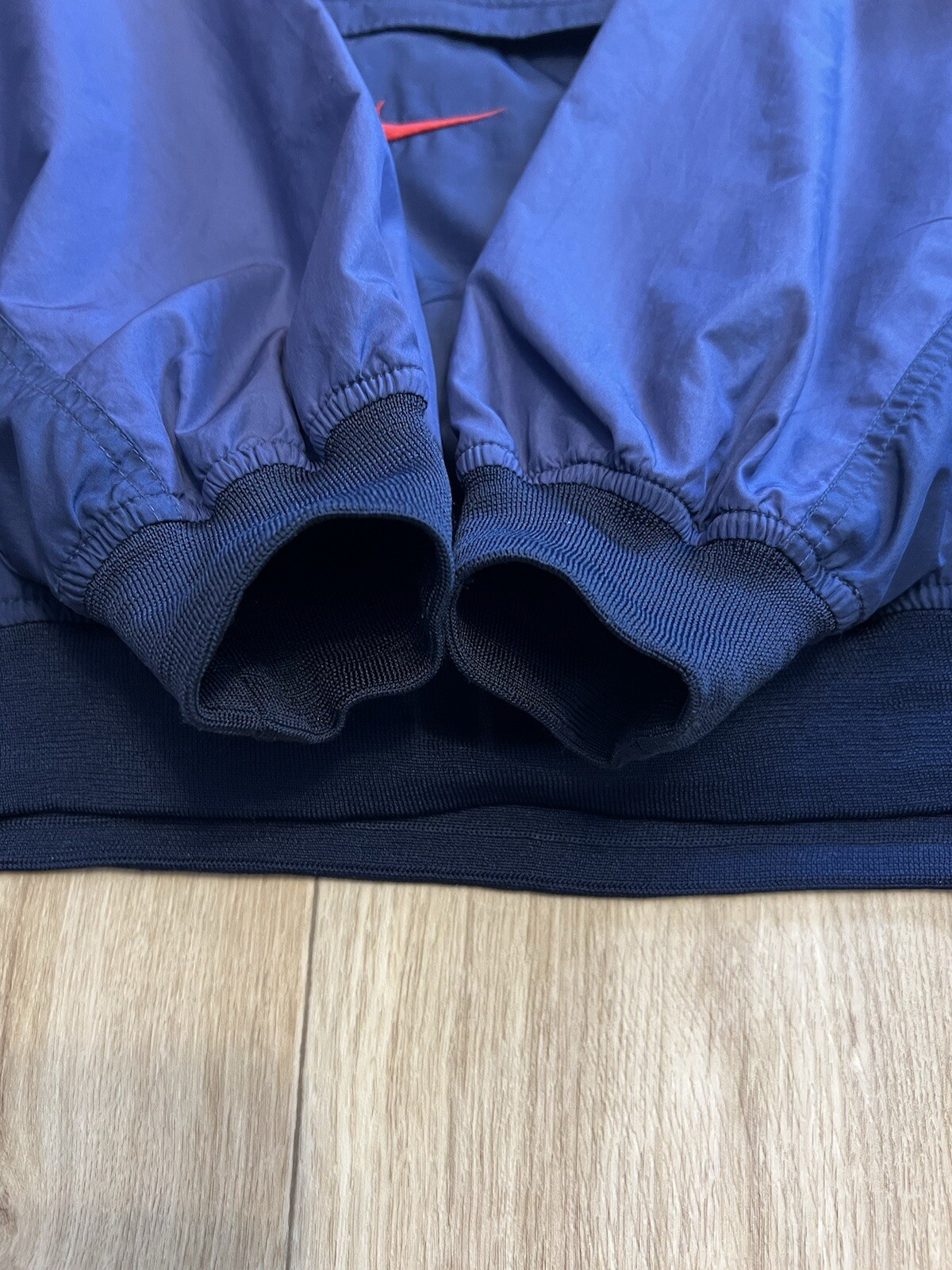 SACAI X NIKE Giacca a vento pullover Nike blu navy vintage anni 90 centrale swoosh uomo XL