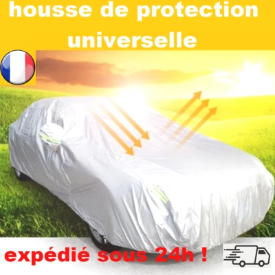 Housse auto de protection bâche voiture couverture extérieur universelle - Photo 1/4