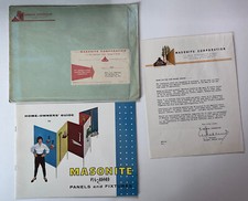 Masonite Catalog Letter & Envelope 1960s? Workshop Materials Sales Magazine
