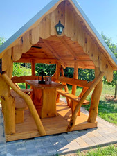 Gartenpavillon Holzpavillon Gartenhaus Sitzgruppe 2x2,5 m rustikal BAUSATZ