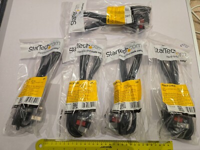 5 x IEC 60320 C5 Kleeblatt UK NETZKABEL NEU! SET Startech PXTNB3SUK2M