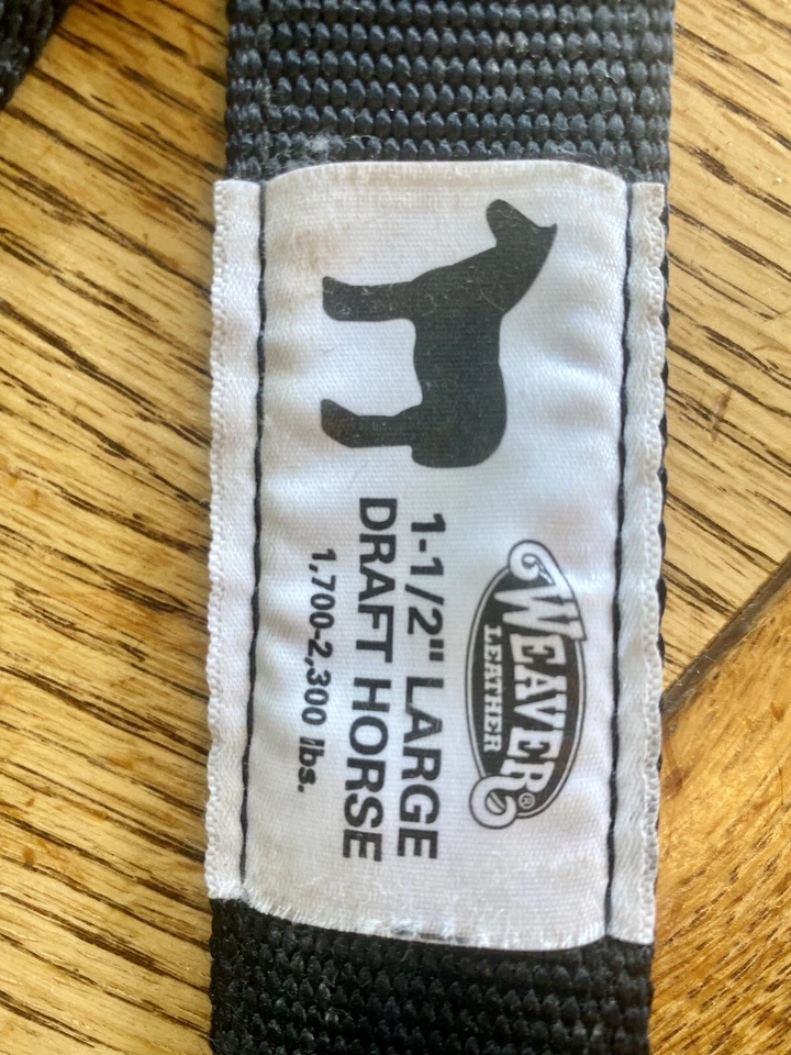 Halter de nailon Draft Horse - ajuste ajustable - negro Foto 3 de 3