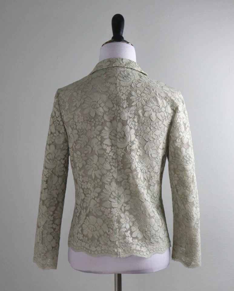 J.CREW коллекции $228 бежевый цветочный кружева с подкладкой свет Blazer куртка верхний размер 2 - Изображение 4 из 4
