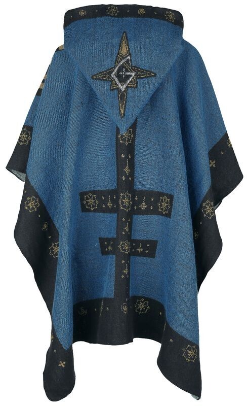 Ghost Cardigan Progressive Rock Band Black Blue Poncho