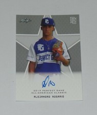 ALEJANDRO ROSARIO SIGNED AUTO'D 2019 LEAF PERFECT GAME SGA CARD #GD-21 RC