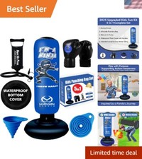 Sacco da boxe gonfiabile ultra resistente - kit boxe completo per bambini età 4-12