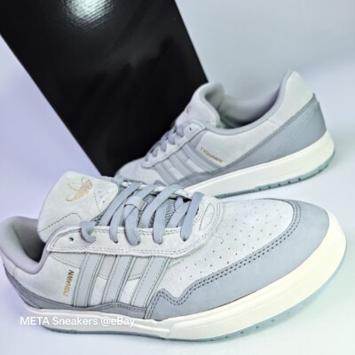 Adidas US 11 Men's Grey Chalk White Blue Suede Retro Skate Tyshawn 2  JI0848 New