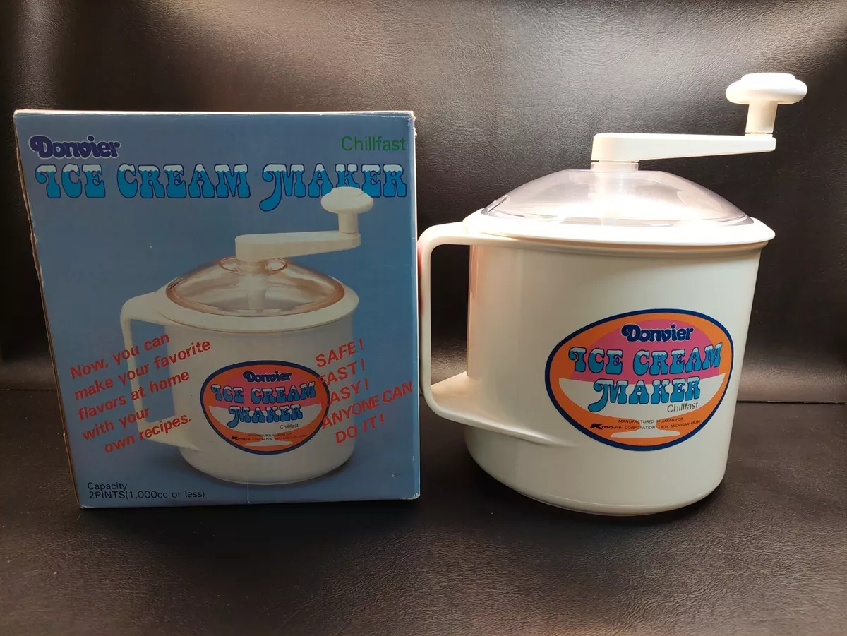 Vintage Donvier Chillfast Ice Cream Maker 2 Pint No Ice Manual