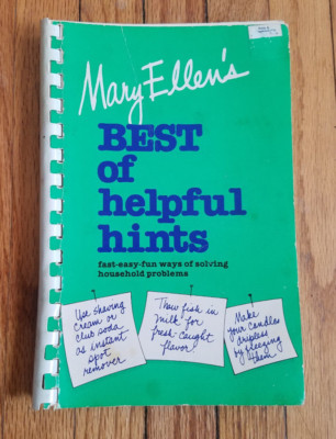 Vintage 1979 Mary Ellen s Best Of Helpful Hints Warner Books Cleaning Cooking