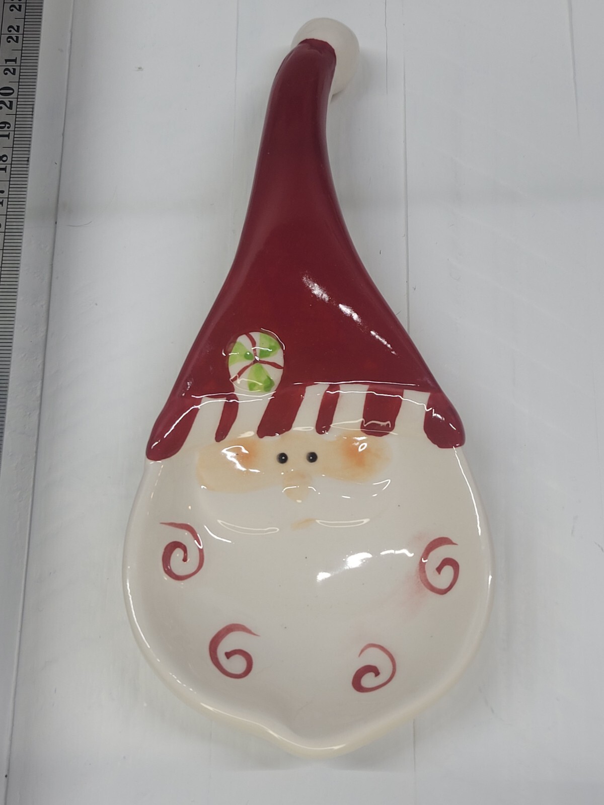 Santa Spoon Vintage Hand-painted Ceramic Santa Spoon Rest 8