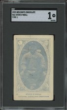 1922 NEILSON'S CHOCOLATE STEVE O'NEILL 22 POOR V61 TYPE 1 SGC 1 INDIANS