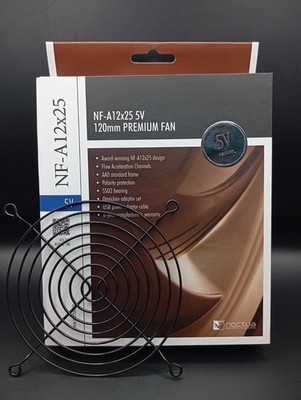 Noctua NF-A12x25 5V PWM Premium-Lüfter   120mm   Neu & OVP + Schutzgitter