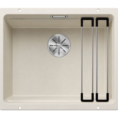 Blanco Etagon 500-U Unterbau Spüle, Spülbecken Granit, pflegeleicht, Softweiß