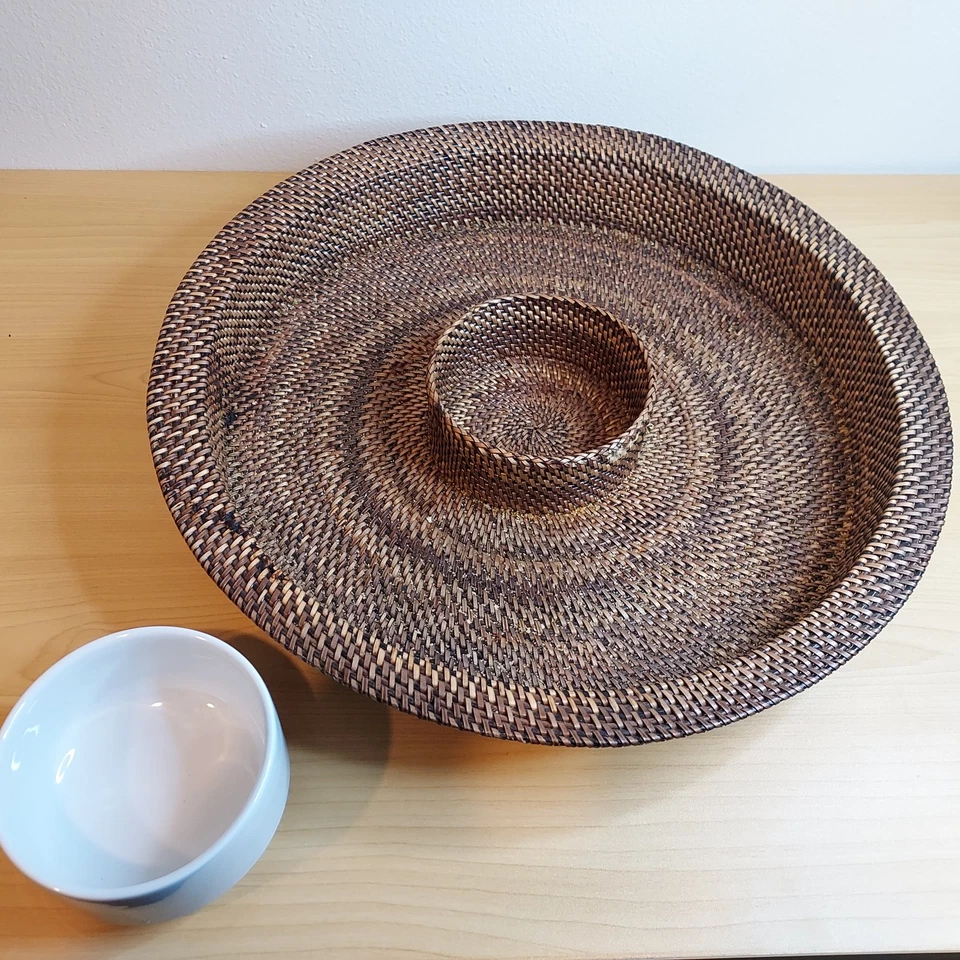 Juego de cuencos para servir patatas fritas y inmersión tejidos Williams Sonoma.  Excelente Estado Foto 2 de 4