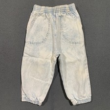 Toddletime Acid Wash Jeans Toddler 18M Vintage 80s 90s Made in USA Jogger Pants