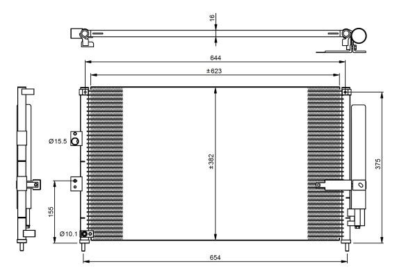 Fits NRF 35865 Condenser, air conditioning