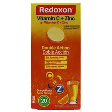 Redoxon Vitamin C  Zinc, Effervescent Tablets 20 Count Pack of 1 , Orange