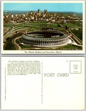 Baseball Stadium Downtown Skyline Atlanta GA Postcard