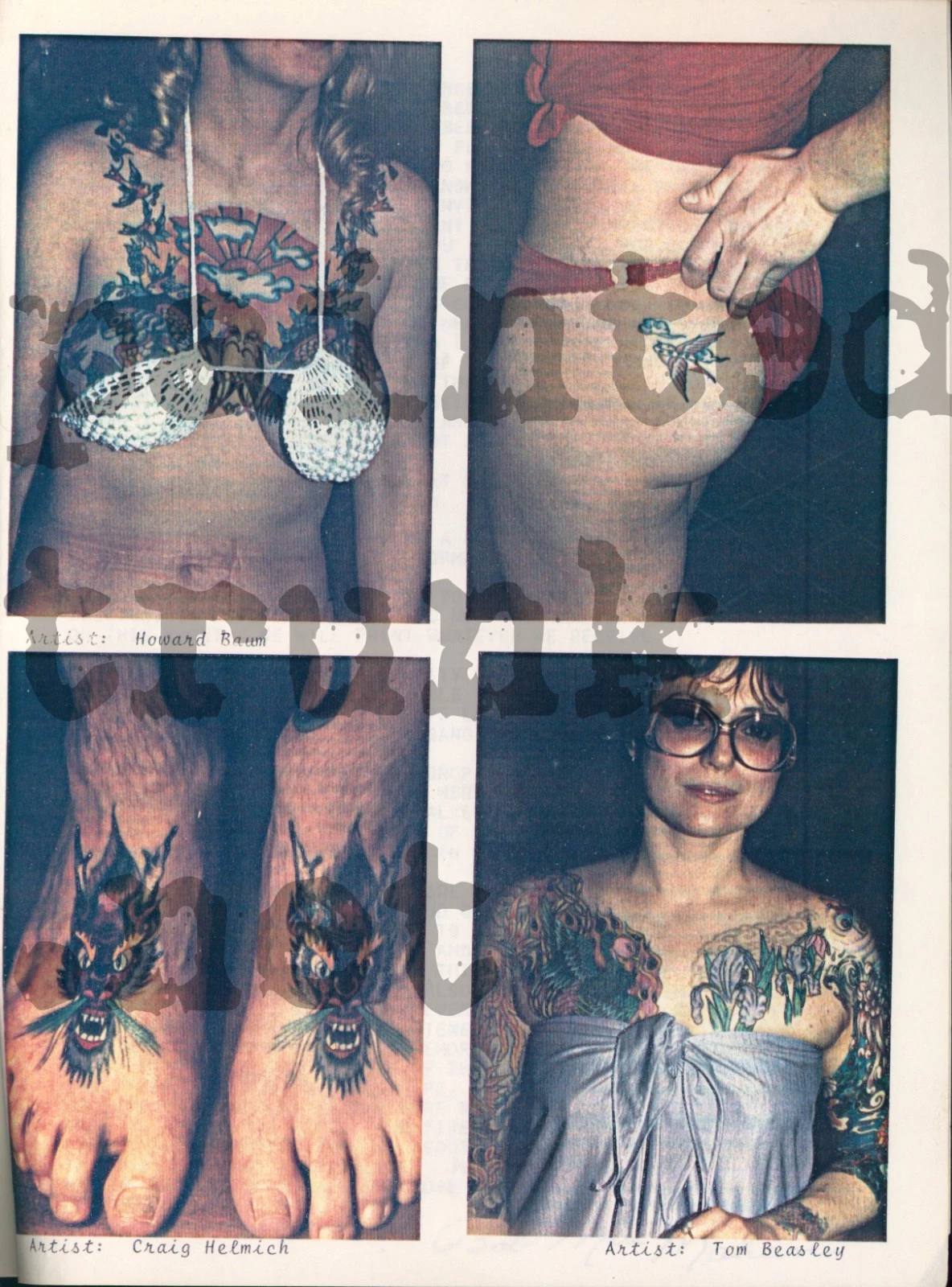 vintage original may 1982 greg irons tattoo life needlepoint mag photo seattle - product detail image 2