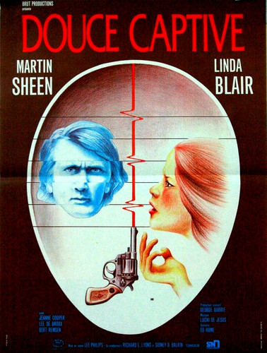 Linda Blair Martin Sheen SWEET HOSTAGE Lee Philips 1975 FRENCH POSTER 16x21
